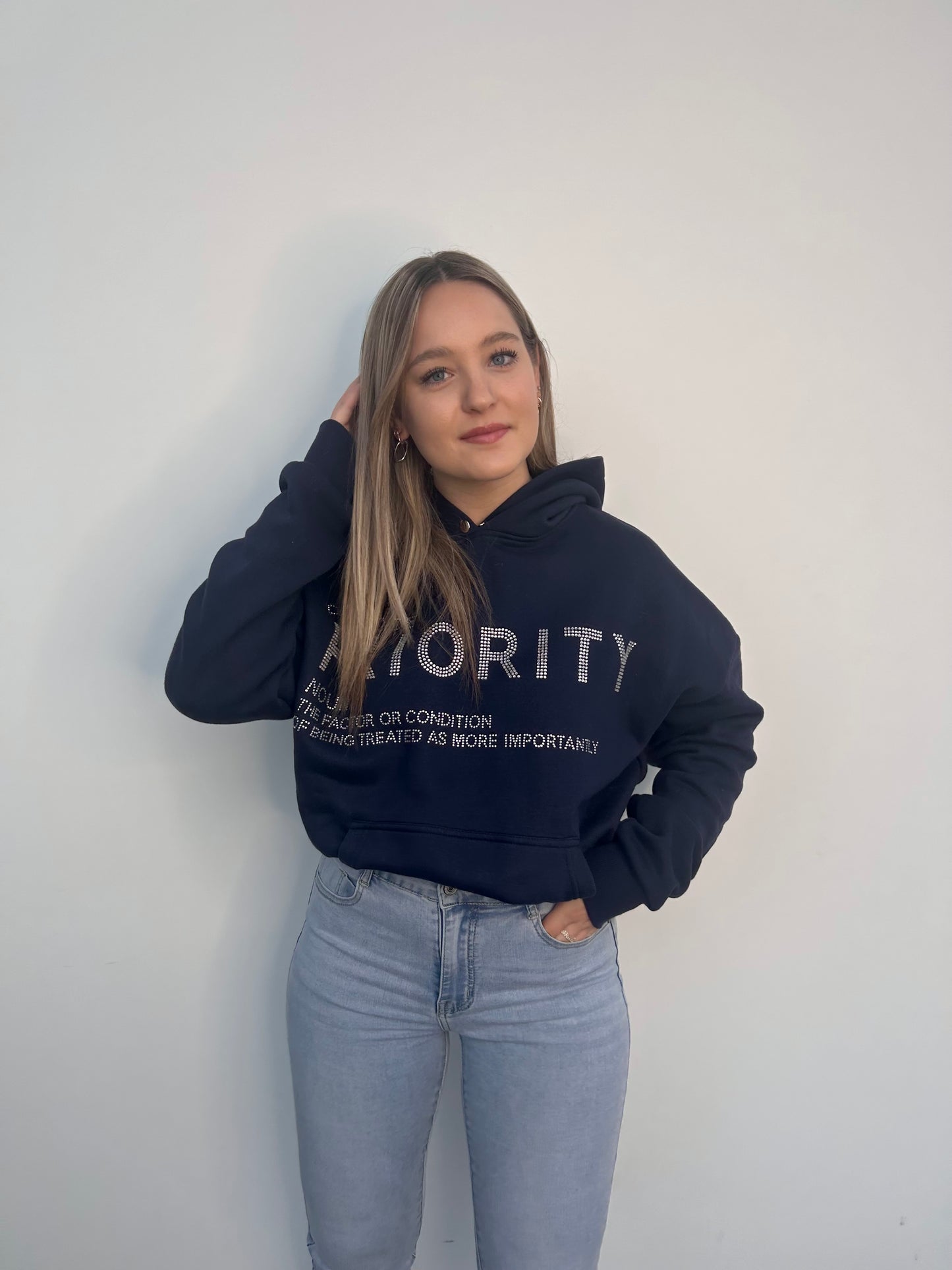 Priority hoodie navy - Estrella 
